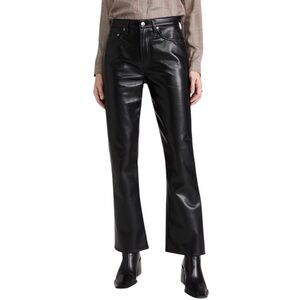 AGOLDE Recycled Leather Mid Rise Relaxed Boot Pants